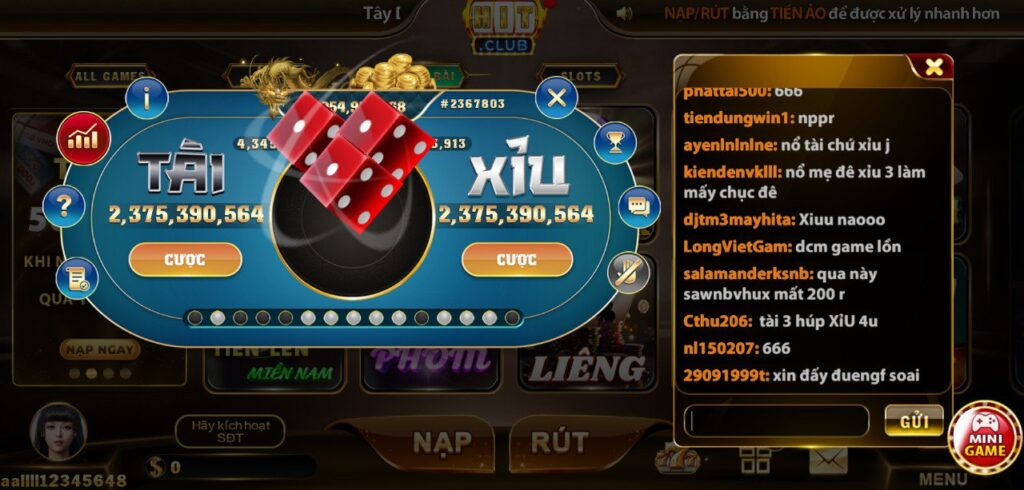 Hitclub - 1 Cổng Game Bài Không Thể Bỏ Qua Của Các Cược Thủ 5 Tài - Xỉu: Thử vận đỏ đen tại hitclub